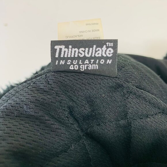 Buffalo Plaid Trapper Hat Thinsulate Insulation Winter Black Gray Checkered Flap - Picture 5 of 16